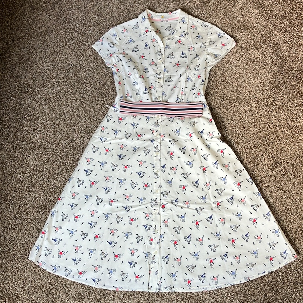 Boden Sophia Shirt Dress in Blues Rush Hour 6L